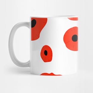 Red flowers pattern Mug